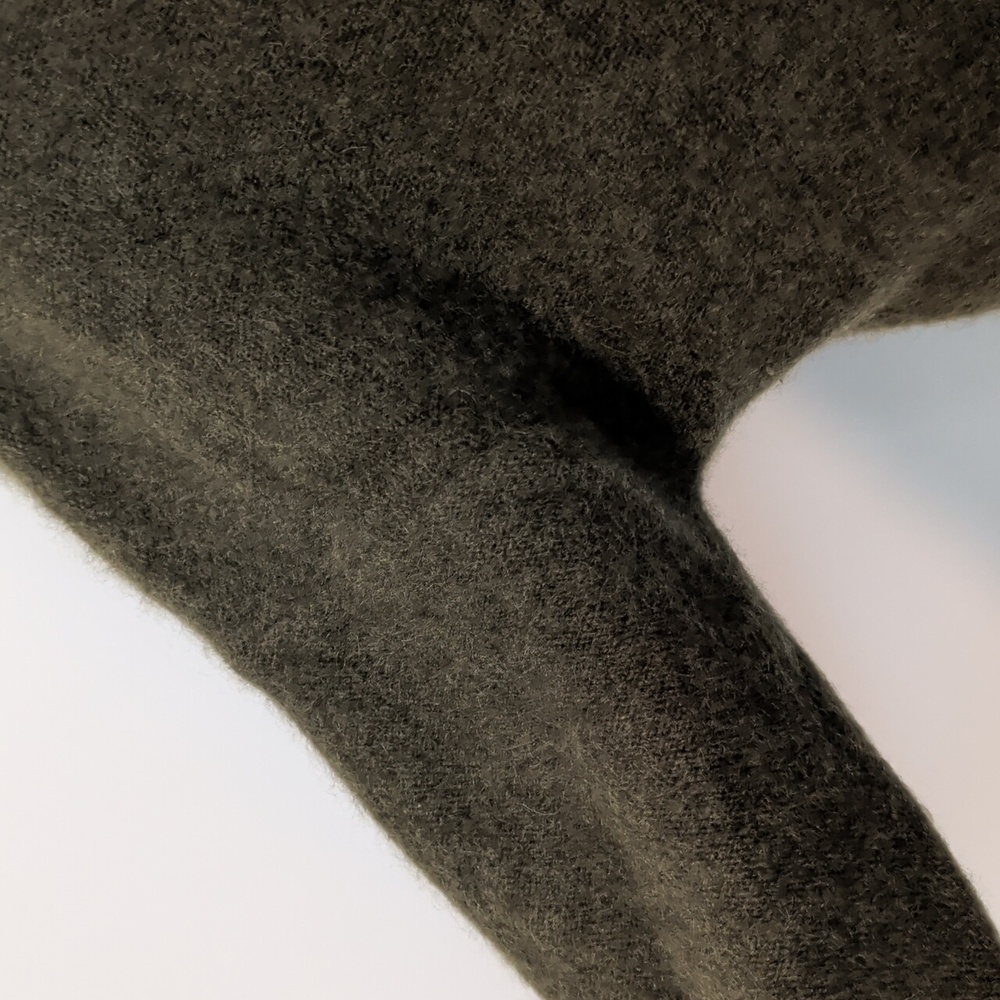Vince Dark Olive Funnel Neck Cashmere Sweater - Picture 4 of 7